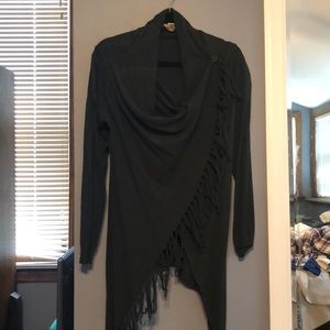 Forest green wrap cardigan